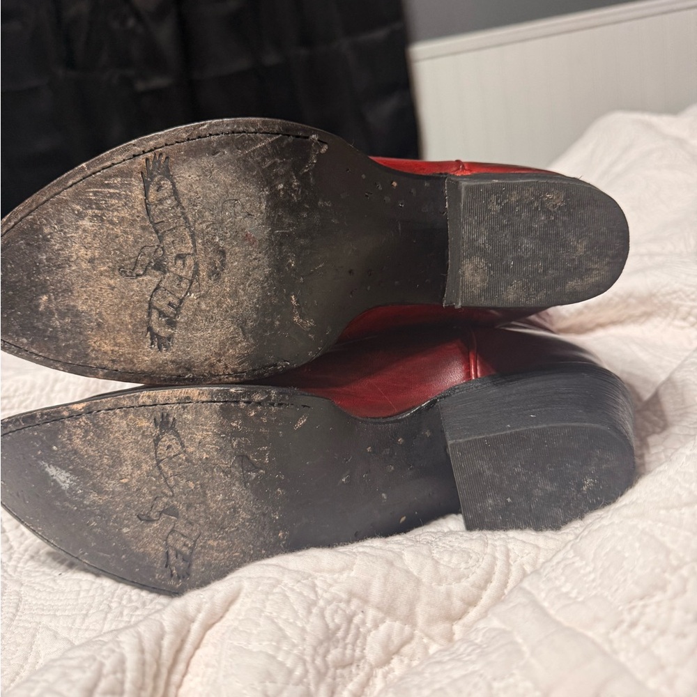 Freebird Red Heeled Boots - Picture 3 of 3